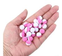 Perline da pesca galleggianti in EVA da 12 mm per pesca alla carpa, per palline bicolore per pesca d'acqua dolce alla trota, fiume, lago, attrezzatura da pesca (bianco-viola, 30 pezzi per bottiglia)