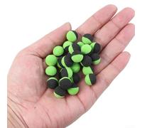 Perline da pesca galleggianti in EVA da 12 mm per pesca alla carpa, per palline bicolore per pesca d'acqua dolce alla trota, fiume, lago, attrezzatura da pesca (nero-verde, 30 pezzi per bottiglia)