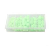 Perline da pesca luminose in plastica morbida, 100 pezzi, per pesca notturna in mare con attrezzatura galleggiante, per pesca in acque profonde e lago