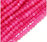 Perline di agata e diaspro, 4 mm, rondelle, 110 pezzi, pietre semipreziose per gioielli (agata rosa)