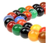 Perline di agata naturale multicolore AAA, rotonde, colorate, per la guarigione energetica, per collane fai da te, bracciali, gioielli, filo da 12 mm (235 dh)