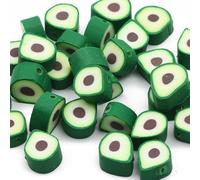 Perline di argilla polimerica a forma di avocado verde perline distanziali per orecchini fatti a mano Bracciale collana ciondolo artigianato creazione di gioielli fai da te soiUtile e pratico.