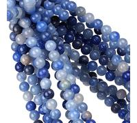 Perline di avventurina blu, 8 mm, 100 pezzi, pietre naturali rotonde sfuse per la creazione di braccialetti e gioielli, GE6-S203