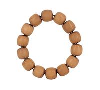 Perline di Buddha in Legno a Forma di Botte Semplice Bracciale con Perline in Teak da 15 mm per Uomo donnaPreghiera Mala