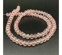 Perline di C austriaco da 2, 3, 4, 6, 8 mm per la creazione di gioielli, perline di vetro sfaccettato rondelle per braccialetti, accessori fai da te - rosa - c7-6 mm (circa 90 pezzi)