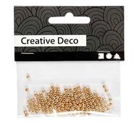 Perline di cera, diametro: 2,7 mm, oro, 150 pezzi