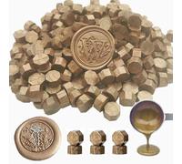 Perline di cera per sigilli, ANBOSE 500 pezzi di perline di cera ottagonali per sigilli di cera, perline di sigillo per la realizzazione di sigilli in cera (Brown)