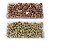 Perline di ceralacca,ANBOSE 200 PCS oro champagne più 200 PCS oro blu perline di cera sigillante con 1PCS cucchiaio di fusione della cera e 2 candele, kit di sigillo di cera per inviti