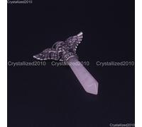 Perline di collane con ciondolo Chakra esagonale con ala di teschio di...