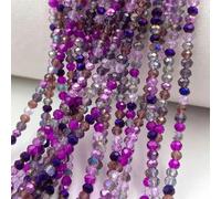 Perline di da 2 mm, perline di vetro sfaccettato a rondelle di colore misto per la creazione di gioielli, fai da te, bracciali, collane, accessori-M42-2 mm circa 150-165 pezzi
