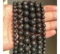 Perline di di quarzo rosa naturale, perline distanziatrici rotonde sciolte per la creazione di gioielli, braccialetti fai da te, collane, 15" pollici, 4/6/8/10/12 mm, lava, 10 mm, circa 36 pezzi