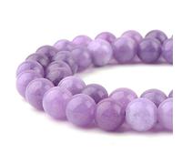 Perline di diaspro lilla per la creazione di gioielli, perline di pietra viola, perline per bracciali, perline rotonde sfuse da 6 mm (59-62 pezzi, 6 mm, diaspro lilla)