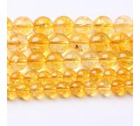 Perline di energia rotonde in cristallo giallo naturale per gioielli, 1 filo da 39,4 cm, 35 pezzi da 10 mm