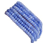 Perline di giada calcedonio naturale 5x8mm - perline distanziali sfuse abaco rondelle lisce per la creazione di gioielli, bracciali, collane - (colore: 14. calcedonio/dimensione: 5X8mm Circa 35-40