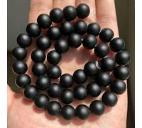 Perline di Howlite bianca di seconda generazione da 4/6/8/10/12 mm per la creazione di braccialetti di gioielleria, filo di perline rotonde sciolte da 15'' - onice opaco - 6 mm, 62 pezzi