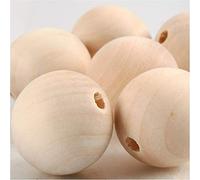 Perline di legno, D: 25 mm, dimensione del foro 4,5 mm, bacche di porcellana, 8pcs