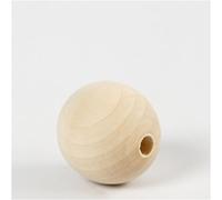 Perline di legno, D: 30 mm, dimensione del foro 5 mm, ciliegia, 4 pezzi