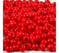 Perline di legno, D: 5 mm, rosso, 6 g, circa 180 pz