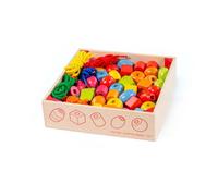 Perline di legno da infilare in scatola BIGJIGS TOYS