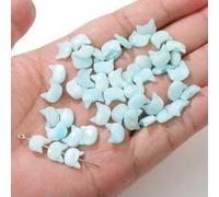Perline di madreperla colorate tinte, ciondolo a forma di simpatico coniglio e gatto, in conchiglia naturale, per la creazione di gioielli fai da te, bracciale - N. 23 (8X10 MM) - 1 pezzo