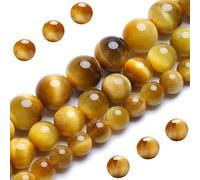 Perline di occhio di tigre naturali in oro miele, pietre preziose di grado AAA, perline rotonde sfuse da 10 mm, 40 pezzi per la creazione di gioielli