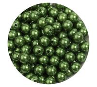 Perline di Perle finte acriliche Rotonde in plastica ABS, 50-1000 Pezzi/Lotto, Perline sciolte for la creazione di Gioielli(Dark Green,6mm x 300PCS)