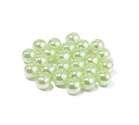 Perline di Perle finte acriliche Rotonde in plastica ABS, 50-1000 Pezzi/Lotto, Perline sciolte for la creazione di Gioielli(Light Green,10mm x 100PCS)
