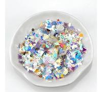 Perline di perle miste di da 10 g/sacchetti, paillettes piatte rotonde in PVC, per cucito artigianale, perline di semi di vetro per abiti da sposa, viola, 120 g
