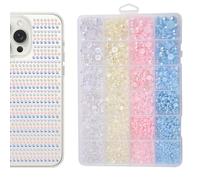 Perline di perle | Perle semicircolari per artigianato, perline con retro per la creazione di gioielli per unghie estive per la decorazione della casa