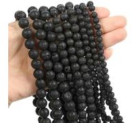 Perline di pietra Agata gialla Perline rotonde di diaspro opaco per la creazione di gioielli Accessori per braccialetti fai da te 14 pollici 4 6 8 10 12 mm-Lava-12 mm circa 29 pezzi