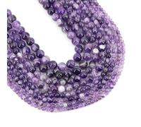 Perline di pietra di ametista naturale da sogno, rotonde, distanziali, in pizzo, viola, C, guarigione Reiki, fai da te, accessori per gioielli, braccialetti - Ametista da sogno - 8 mm, 45-46 pezzi