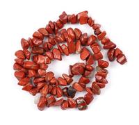 Perline di pietra irregolari, agate, cristalli, turchesi, ghiaia for la creazione gioielli fai da te, braccialetti e collane(Red Jaspers,5-8mm)