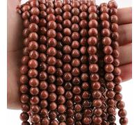 Perline di pietra naturale 6 8 10 mm Lava Limone Giada Red Creek Diaspro Quarzo Agate Perline rotonde sciolte per creazione di gioielli Bracciale fai da te 15"-Pietra di sabbia dorata-10-10,5 mm (35