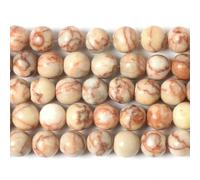 Perline di pietra naturale, avventurina, lava, amazzonite, malachite, perline di per la creazione di gioielli, accessori per braccialetti fai da te, 4/6/8/10/12 mm, rete rossa, 6 mm (circa 61 pezzi)