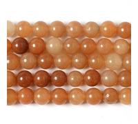 Perline di pietra naturale, avventurina, lava, amazzonite, malachite, perline di per la creazione di gioielli, accessori per braccialetti fai da te, 4/6/8/10/12 mm, avventurina rossa, 4,0 mm (circa