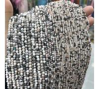 Perline di pietra naturale da 2-4 mm ad alta luce zebra diaspro piccole perline sfuse sfaccettate per la creazione di gioielli 4 mm intorno 95beads