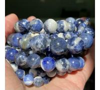 Perline di pietra naturale da 4, 6, 8 e 10 mm, occhio di tigre, lava, amazzonite, turchesi, agate, diaspri, per la creazione di gioielli, braccialetti fai da te, collane, sodalite, 8 mm, 45-46 pezzi