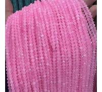 Perline di pietra naturale da 4 mm ad alta luce quarzo rosa roccia piccole perline sfuse sfaccettate per la creazione di gioielli 4 mm Intorno 95beads