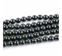 Perline di pietra naturale da 6, 8 e 10 mm, lava, limone, giada, diaspro rosso, quarzo, agate, perline rotonde sfuse per la creazione di gioielli, bracciale fai da te, 15" - pietra di sabbia verde -