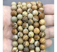Perline di pietra naturale Occhio di tigre blu Perline rotonde sciolte Fai da te Braccialetti con ciondoli Orecchini per la creazione di gioielli Filo da 15" 4/6/8/10/12/14,0 mm - Jaspers immagine -