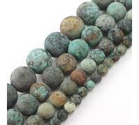 Perline di pietra naturale opaca smalto opaco rosa agata zebrata giade perline minerali per creazione di gioielli braccialetto fai da te 15''-turchese africano, perline da 4 mm 91 pezzi