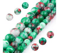 Perline di pietra naturale per la creazione di gioielli, 8 mm, diaspro imperiale verde, lucide, rotonde, lisce per braccialetti e collane, 38 cm, Gu-k6518