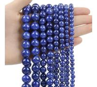 Perline di pietra occhio di tigre turchese tormalina quarzo rosa agata per la creazione di gioielli fai da te bracciale 4 6 8 10 mm-giada blu-6 mm circa 60 pezzi