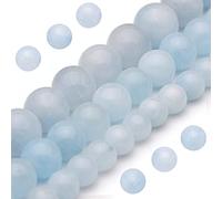 Perline di pietra preziosa naturale per la creazione di gioielli, 10 mm di diaspro blu cielo lucido rotondo liscio perline per braccialetti e collane 38 cm