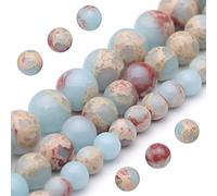 Perline di pietra preziosa naturale per la creazione di gioielli, 6 mm di diaspro blu cielo lucido rotondo liscio perline per braccialetti e collane 38 cm