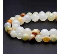 Perline di pietra preziosa naturale per la creazione di gioielli, 8 mm, perline rotonde lisce lucide in giada a forma di fiore, per braccialetti e collane, 38 cm (336, cu)