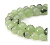 Perline di pietra preziosa naturale per la creazione di gioielli, giada blu-arancione da 6 mm, lucide, rotonde e lisce, vere per braccialetti e collane, 38 cm (172, jd)