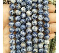Perline di pietra rotonda naturale turchese Howlite Lava Quarzo rosa Occhio di tigre per la creazione di gioielli fai da te Bracciale Collana 4 6 8 10 MM-Bianco Blu Sodalite-6mm 60 pezzi perline