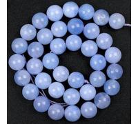 Perline di pietra sciolta distanziatrici in occhio di tigre, amazzonite, lava, turchesi, agate, diaspri, granato, per la creazione di gioielli, bracciale fai da te, giada blu, 6 mm, da 59 a 61 pezzi