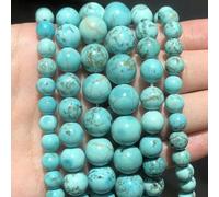 Perline di pietra turchese liscia da 2/3/4/6/8/10/12 mm, perline rotonde sciolte, per creare gioielli fai da te, braccialetti da 15-2 mm, 170 pezzi